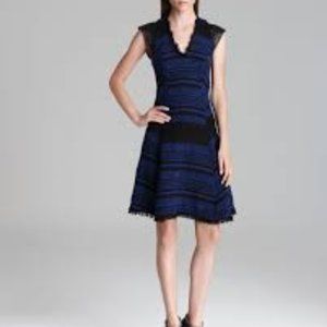 Rebecca Taylor Striped Tweed Dress